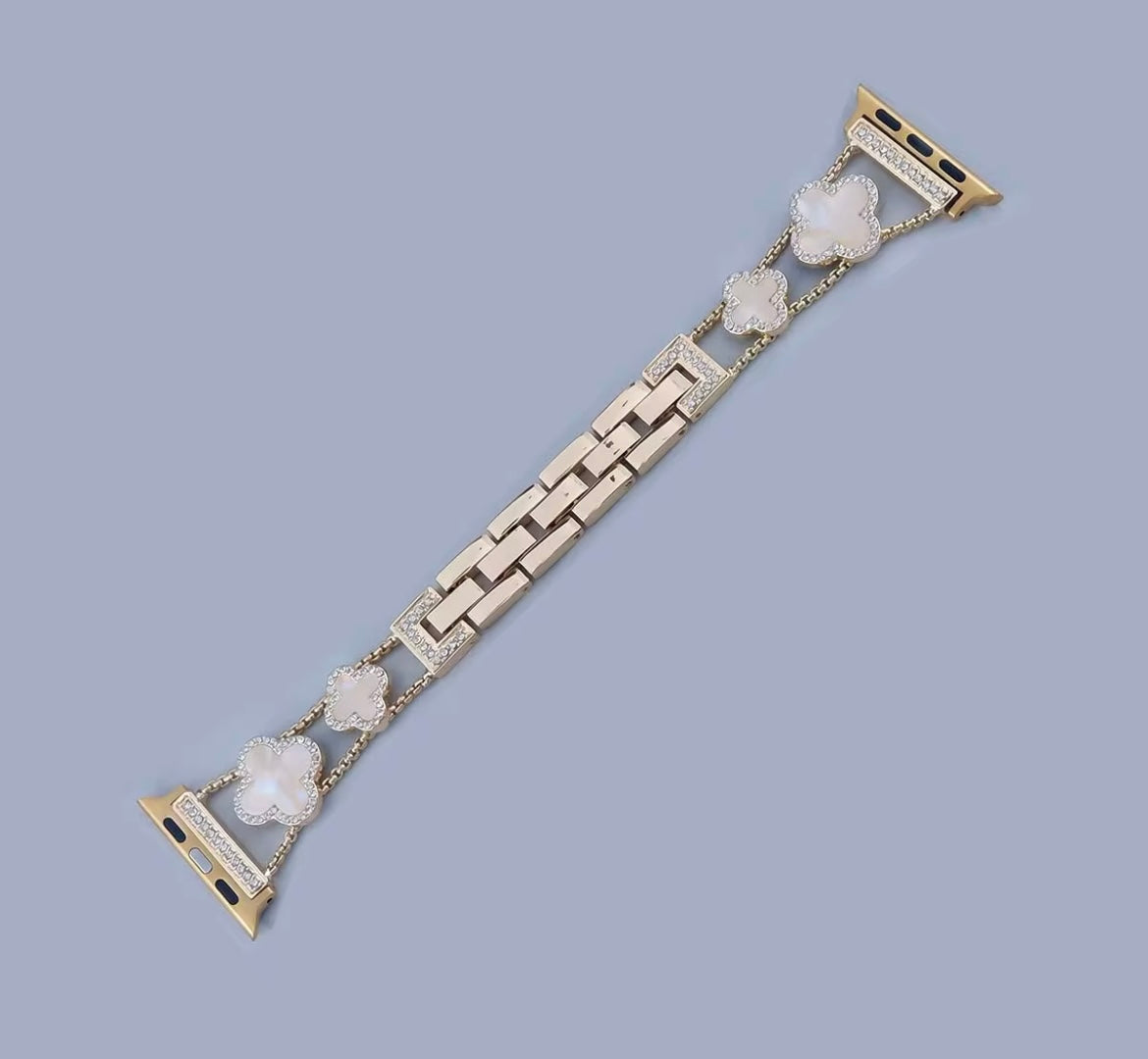 Four leaf clover with diamonds Apple Watch band