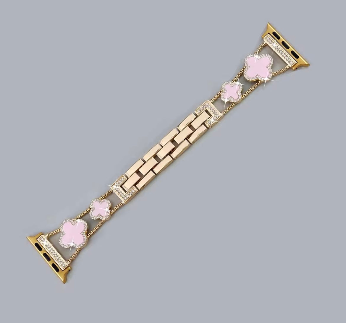 Four leaf clover with diamonds Apple Watch band