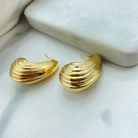 Tear drop pvd earrings