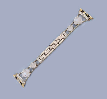 Four leaf clover with diamonds Apple Watch band