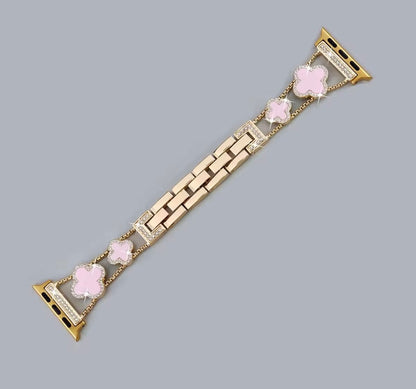 Four leaf clover with diamonds Apple Watch band